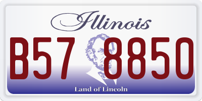 IL license plate B578850