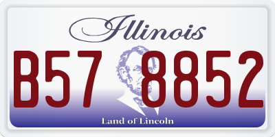 IL license plate B578852