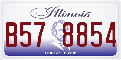 IL license plate B578854
