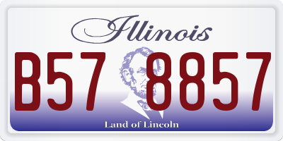 IL license plate B578857