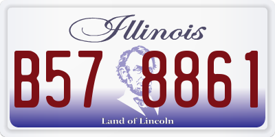 IL license plate B578861