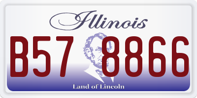 IL license plate B578866
