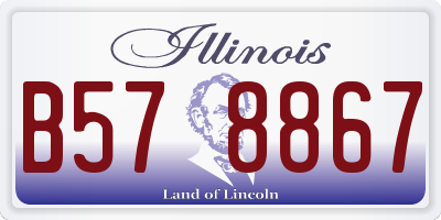 IL license plate B578867