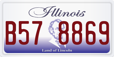 IL license plate B578869