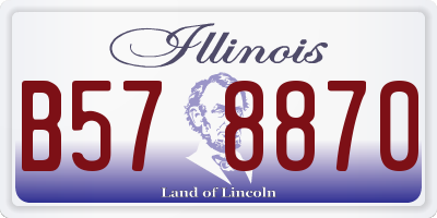 IL license plate B578870