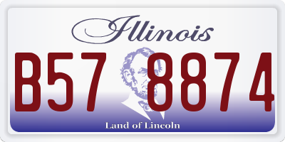 IL license plate B578874