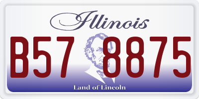 IL license plate B578875