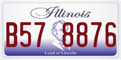 IL license plate B578876