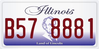 IL license plate B578881