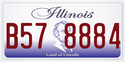IL license plate B578884