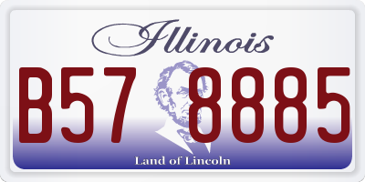 IL license plate B578885