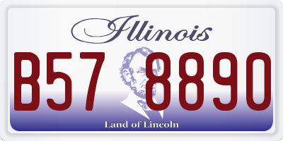 IL license plate B578890