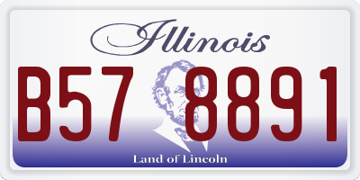 IL license plate B578891