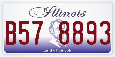 IL license plate B578893