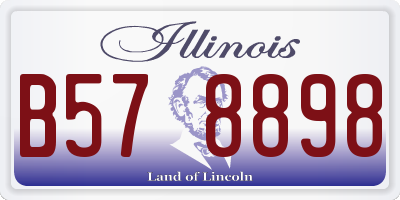 IL license plate B578898