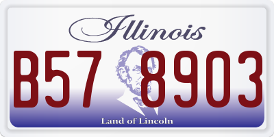 IL license plate B578903