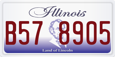IL license plate B578905