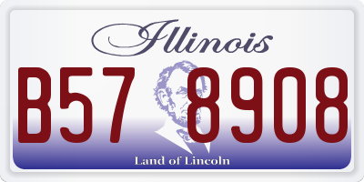 IL license plate B578908