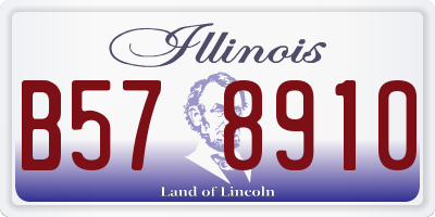 IL license plate B578910