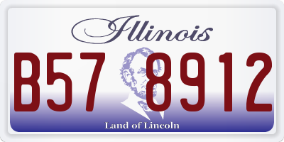 IL license plate B578912