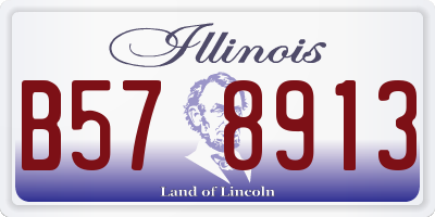 IL license plate B578913