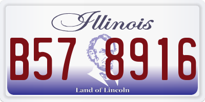 IL license plate B578916