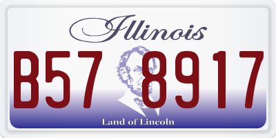 IL license plate B578917
