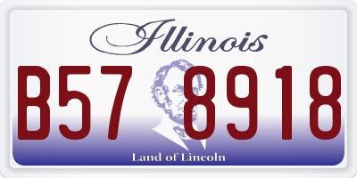 IL license plate B578918