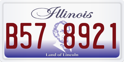 IL license plate B578921