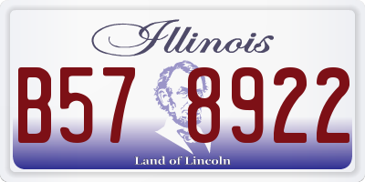 IL license plate B578922