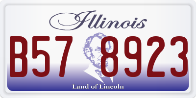 IL license plate B578923