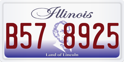 IL license plate B578925
