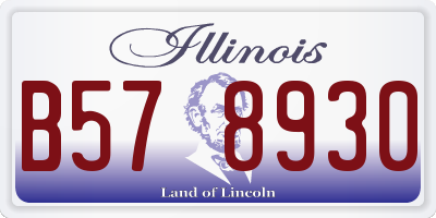 IL license plate B578930