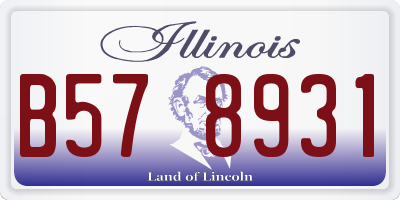 IL license plate B578931