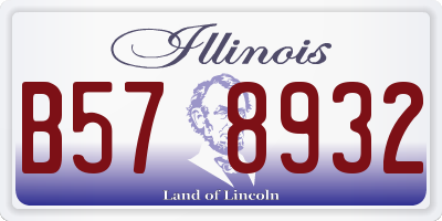 IL license plate B578932