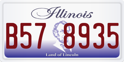 IL license plate B578935