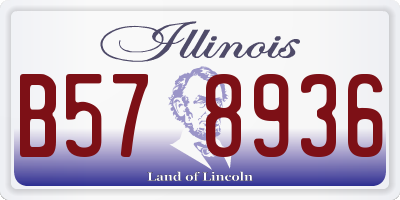 IL license plate B578936