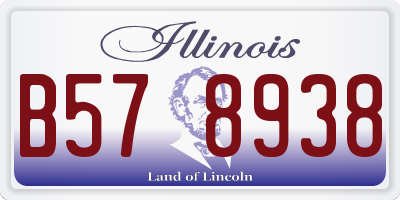 IL license plate B578938