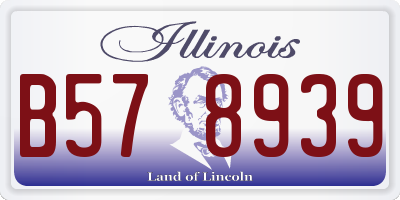 IL license plate B578939