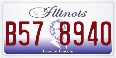 IL license plate B578940