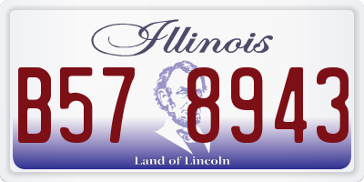 IL license plate B578943