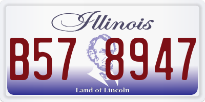 IL license plate B578947