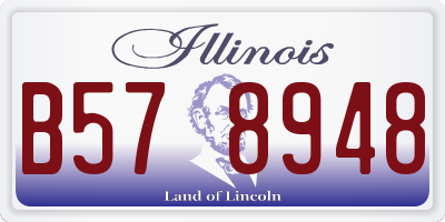 IL license plate B578948