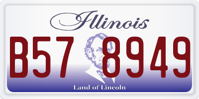IL license plate B578949