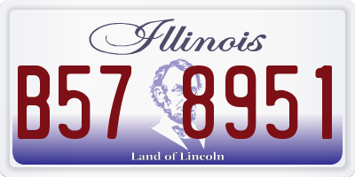 IL license plate B578951