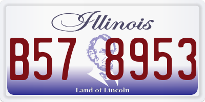 IL license plate B578953