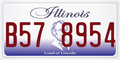 IL license plate B578954