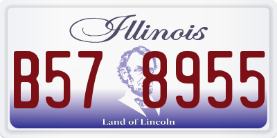 IL license plate B578955