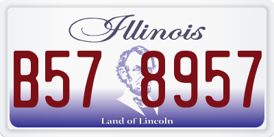 IL license plate B578957