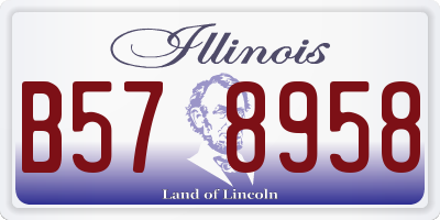 IL license plate B578958